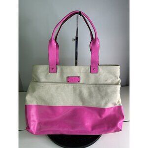 Kate Spade Horseshoe Cove Natural Pink Magazine Tote Purse Handbag